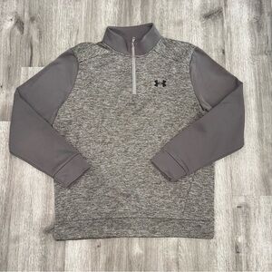 Under Armour Men's Gray Fleece Twist Quarter Zip Up Sweatshirt